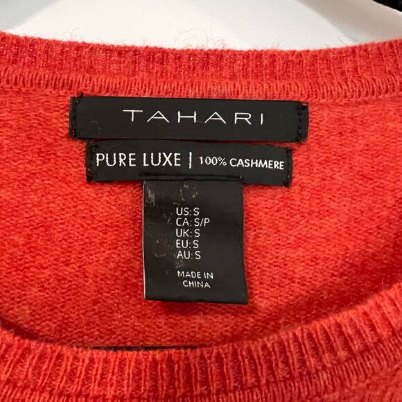 Tahari Women's Pure Luxe 100% Cashmere Rust Crewneck Sweater Size S - Picture 4 of 9